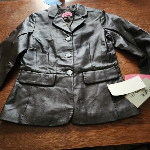 EXCELLED COLLECTION NWT WOMENS SIZE SMALL LEATHER JACKET COAT - Picture 6 of 11